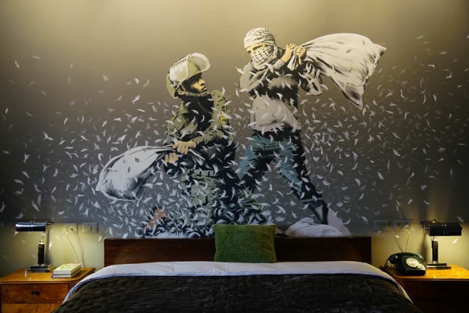 Banksy's Walled Off Hotel: koloniale luxe en dystopische ellende
